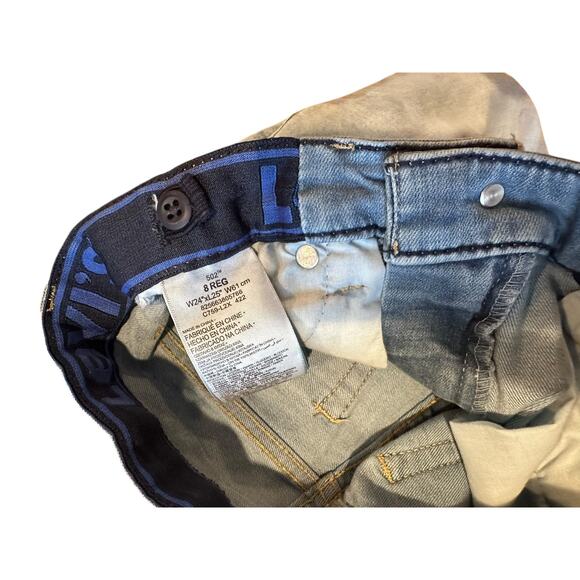 Levi's Kids Straight Blue Jeans, Stretch, Adjustable Waist, Size 8 Reg, Like New - Picture 3 of 3